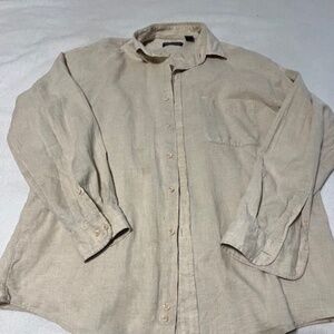 Linen/Cotton Men's L shirt by Land's End